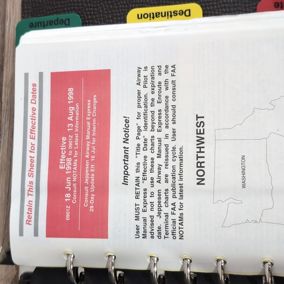 Jeppersen Flight Bag / Book Bag / Travel Bag / Computer Bag & 1998 Airway Manual - Picture 7 of 8